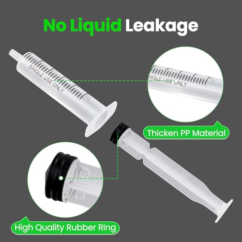 TENKAIWICK 50 PCS 5ml Syringe with Cap for Liquid, Oral Syringe without Needle for Medicine Dropper, Colostrum Collect, Feeding Pets, Liquid Measuring, Individually Sealed, Luer Slip - Image 4