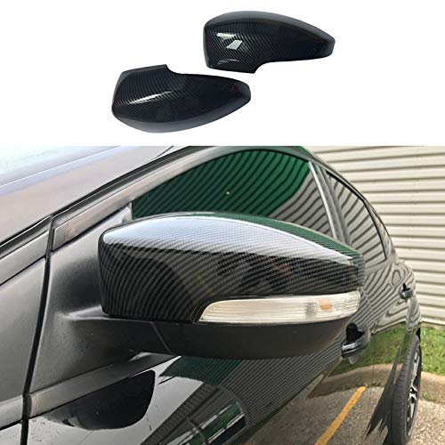 غطاء مرايا الرؤية الخلفية من ألياف الكربون 2 قطعة مناسب لفورد فوكس RS ST MK3 2012 2013 2014 2015 2016 2017 2018 ABS