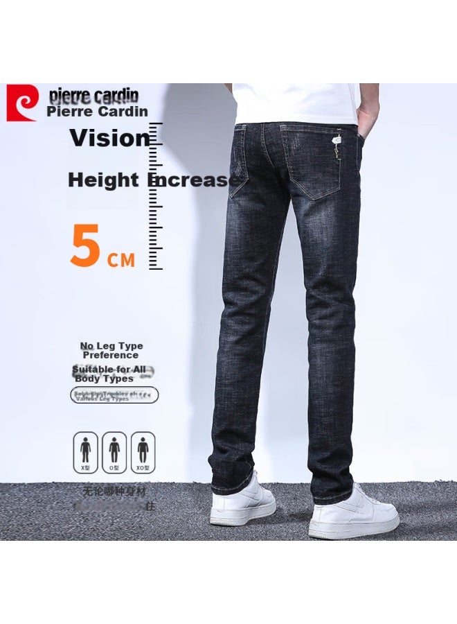Pierre Cardin Men's Slim Fit Summer Trendy Breathable Business Casual Pants Skinny Long Pants Men's Black Size 33 - Image 2