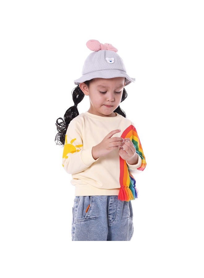 BINIDUCKLING Toddler Crew Neck Rainbow Sweatshirt Girls 2T - Image 2