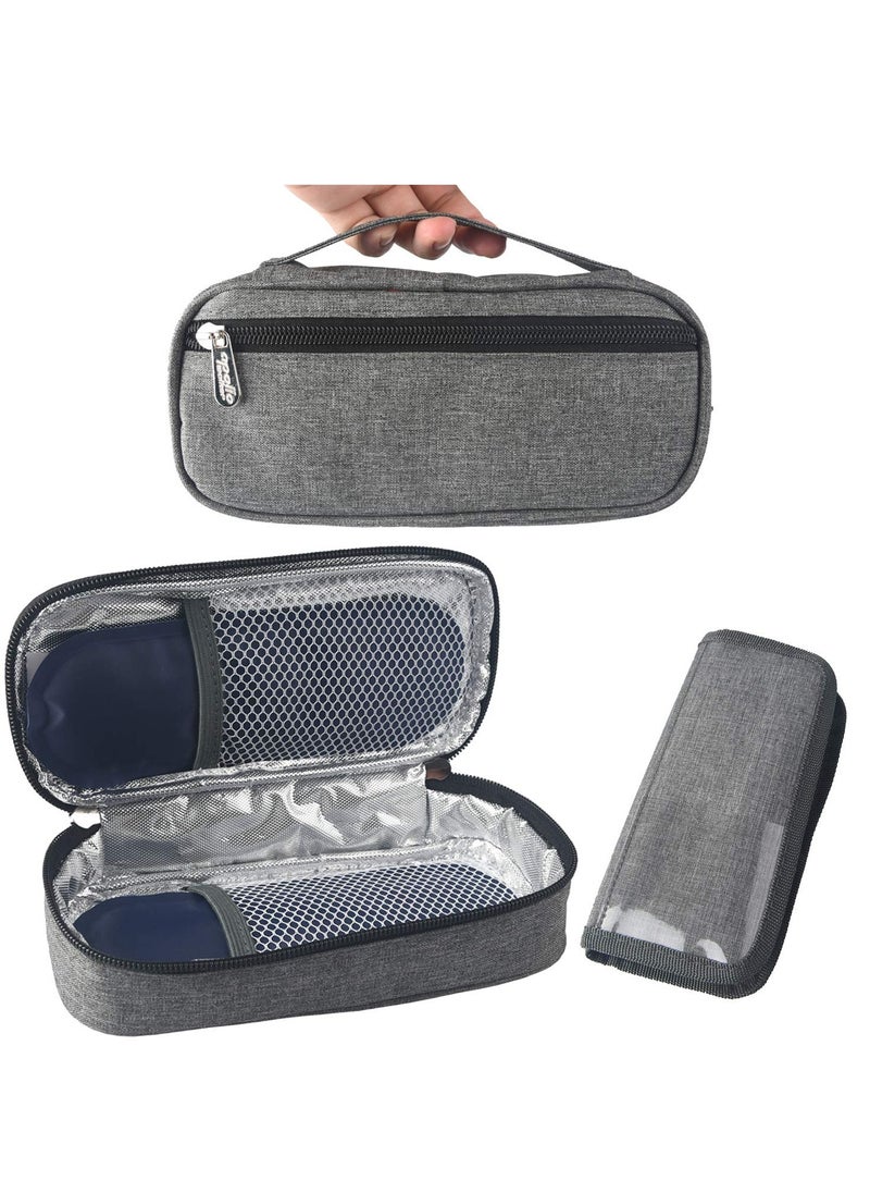 SYOSI Insulin Cooler Travel Case with 2 Ice Packs, Diabetes Medication Organizer Bag, Medical Insulation Cooler for Travel, TSA Approved  - Image 2