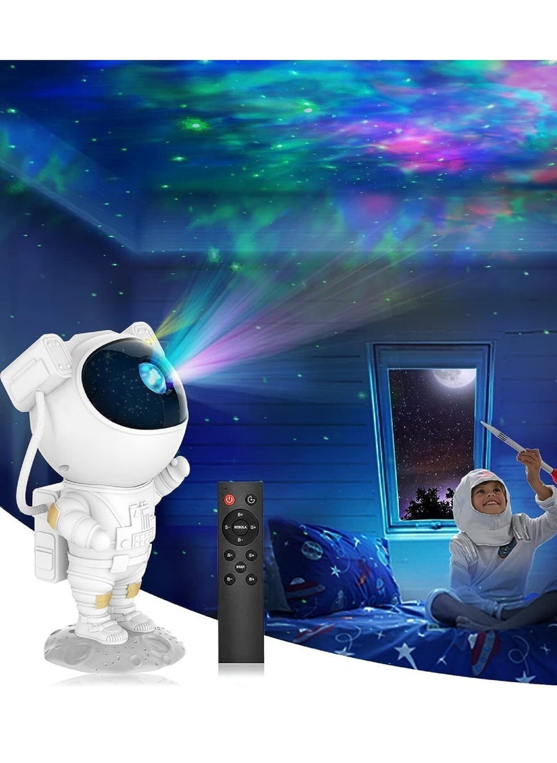 Astronaut Galaxy Projector with Timer & Remote Control USB Powered Spaceman Projector Lamp 360° Adjustable Astronaut Starry Night Light Projector For Room Decoration