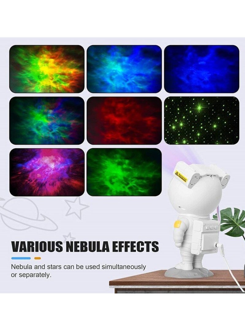 Astronaut Galaxy Projector with Timer & Remote Control USB Powered Spaceman Projector Lamp 360° Adjustable Astronaut Starry Night Light Projector For Room Decoration