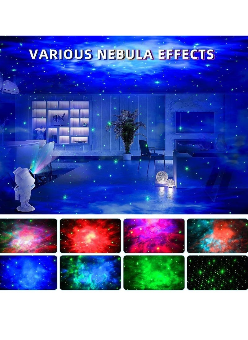 Astronaut Galaxy Projector with Timer & Remote Control USB Powered Spaceman Projector Lamp 360° Adjustable Astronaut Starry Night Light Projector For Room Decoration
