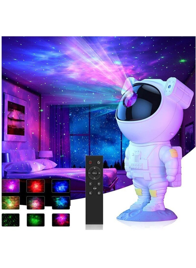 Astronaut Galaxy Projector with Timer & Remote Control USB Powered Spaceman Projector Lamp 360° Adjustable Astronaut Starry Night Light Projector For Room Decoration
