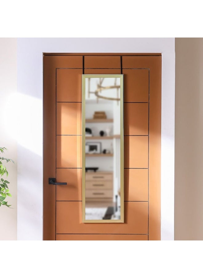 DANUBE HOME Danube Home Vivid Classic Gold Wall Mirror - 34X124X1.5 Cm Stylish & Elegant Home Decor For Bedrooms, Dressing Rooms & Living Rooms Large Clear Reflection Mirror| Decorative Home Accessories  - Image 5