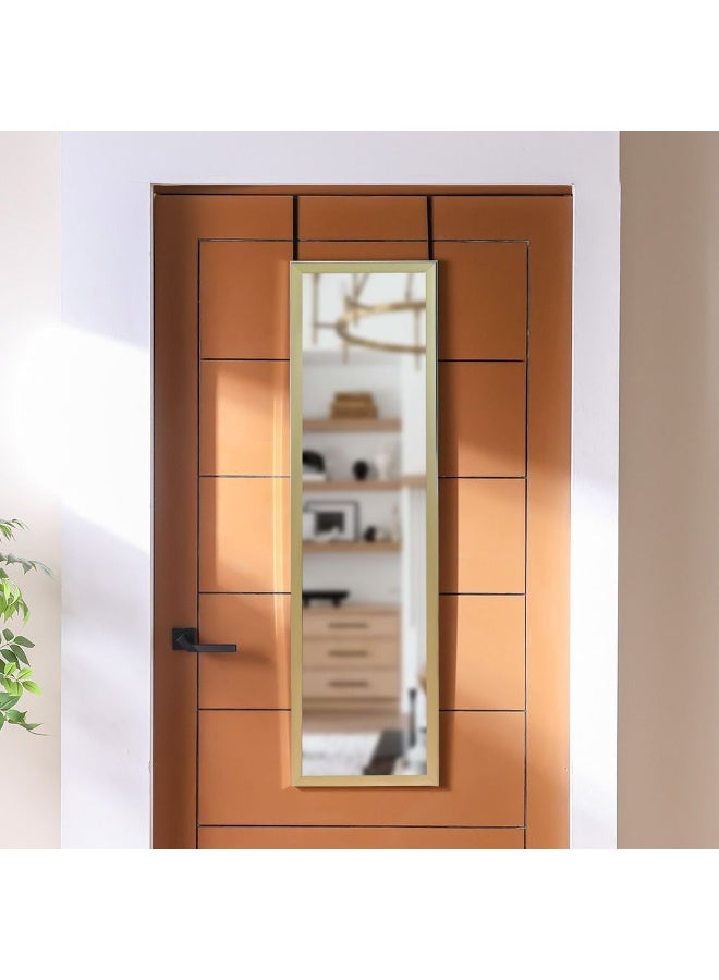 DANUBE HOME مرآة حائط كلاسيكية ذهبية حيوية من دانوب هوم - 34X124X1.5 سم ديكور منزلي أنيق وعصري لغرف النوم وغرف الملابس وغرف المعيشة مرآة عاكسة كبيرة وواضحة | إكسسوارات منزلية زخرفية - Image 5