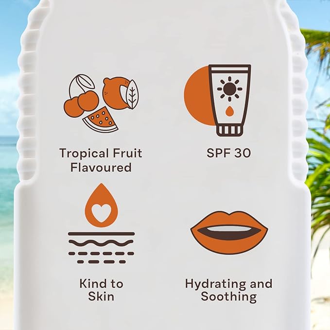 Malibu Sun SPF 30 Lip Balm Sunscreen Vanilla Tropical Strawberry 3 x 5g Pack of 2 - Image 3