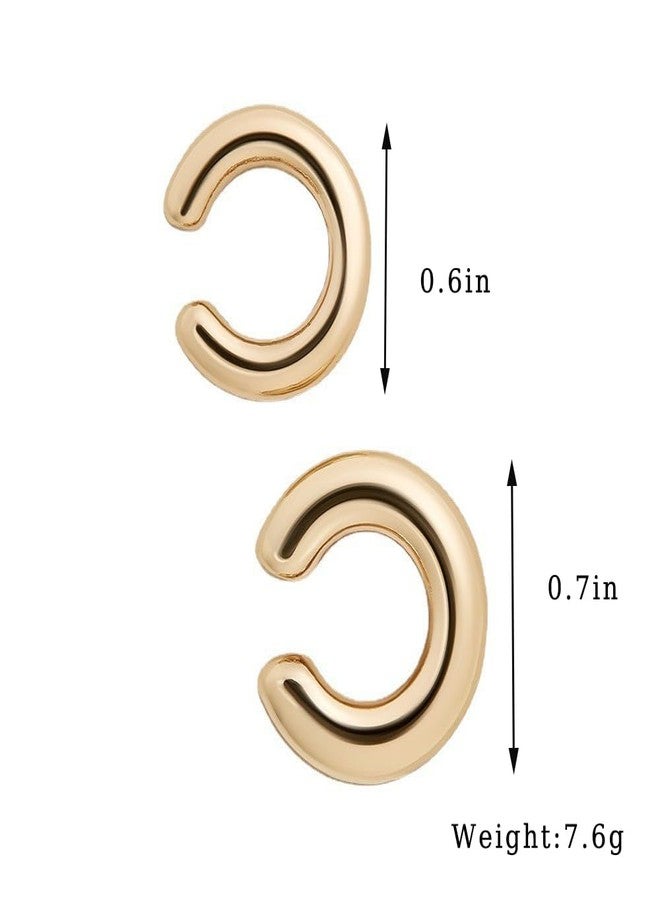 Cicod Ear Cuff Earrings for Women No Piercing Chunky Gold Ear Cuffs Helix Cartilage Clip On Wrap Earring Adjustable Ear Cuffs Jewelry for Women (2B) - Image 4