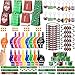 Sosation 144 Pcs Football Party Favors Set Serve 24 Sport Balls Goodie Gift Bags Stickers Foam Finger Slap Bracelet Charm Bracelet Keychain for Team Gifts Football Birthday Party Supplies - Image 2
