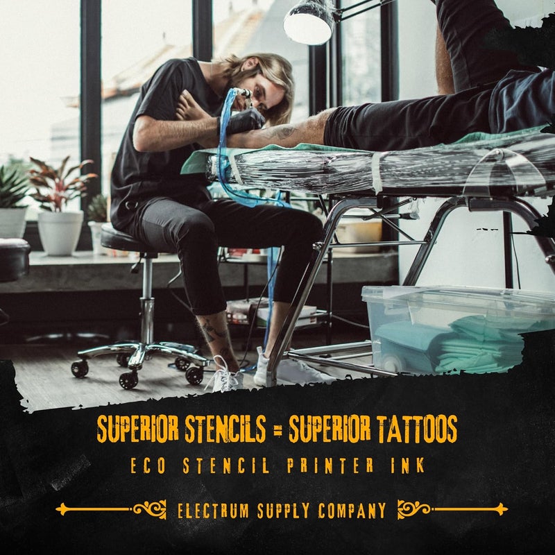 Electrum Eco Stencils Ink for Epson Eco Tank Printers, Methyl Violet-Based Stencil Ink Creates Flawless Stencils That Last up to 1 Hour, Premium Tattoo Stencil Ink Proudly Made in The USA, 4 Ounces - Image 3