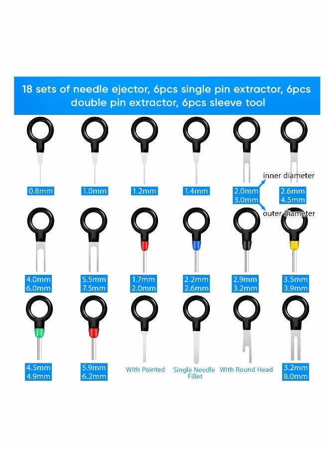 Generic - Terminal Extractor Removal Tool Kit,  Depinning Key Tool Set for Car Auto Household Devices, Wire Connector Pin Release Extractor Tool with a Protective Bag (82 Pieces) - Image 1