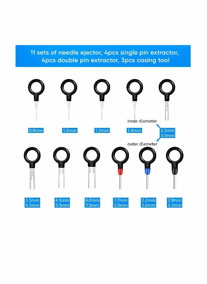 Generic - Terminal Extractor Removal Tool Kit,  Depinning Key Tool Set for Car Auto Household Devices, Wire Connector Pin Release Extractor Tool with a Protective Bag (82 Pieces) - Image 1