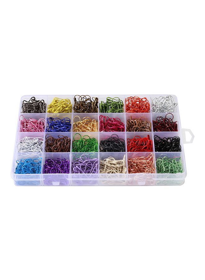 NIBEMINENT 1200-Piece Bulb Safety Pins With Case Multicolour - Image 1