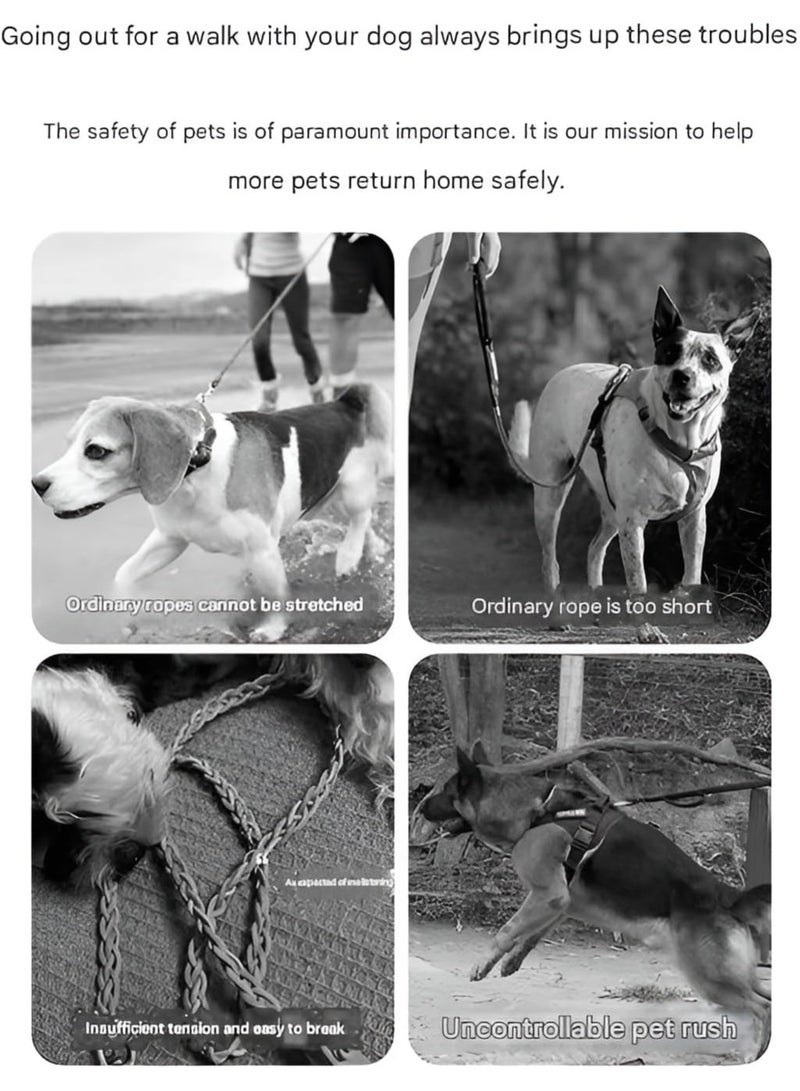 مقود أوتوماتيكي للحيوانات الأليفة بطول 5 أمتار مع إضاءة أمامية LED – مقود قابل للسحب للكلاب والقطط من ABS ونايلون متين – تصميم أنيق وخفيف الوزن للمشي الآمن والمريح ليلاً ونهار (برتقالى) - Image 5