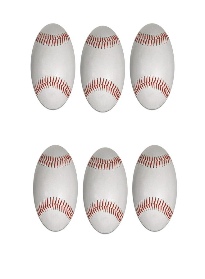 DESCTIDY كرات تدريب البيسبول والسوفتبول من ديسكتيدي، لون أبيض ناعم، عبوة من 6 كرات، للاستخدام الخارجي - Image 2