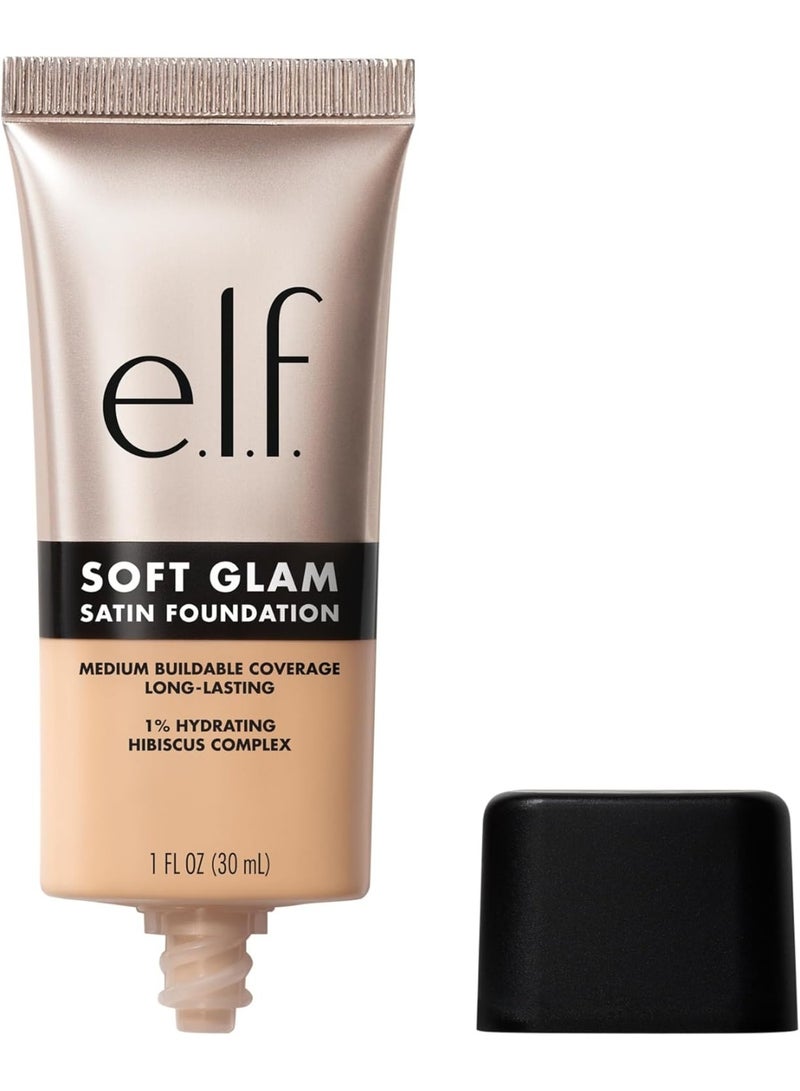 elf Soft Glam Foundation, Medium Coverage, Long-Lasting & Buildable Foundation For A Smooth, Satin Finish, Vegan & Cruelty-Free, 21 Light Neutral - Image 1