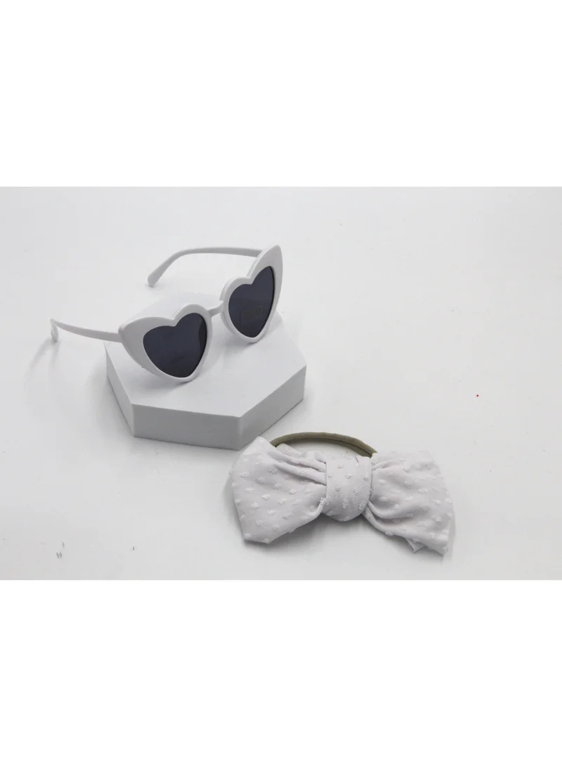 D'Daniela Yara Glasses and Flower Headband Set For Babies and Girls - White