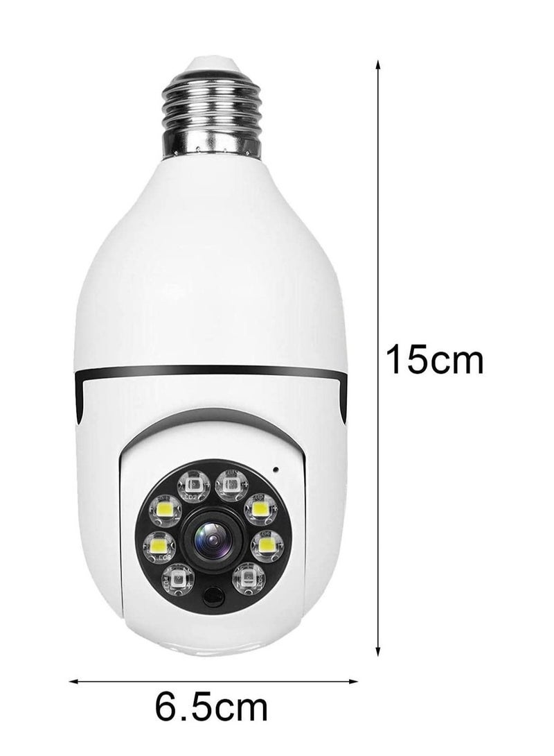 Bulb Camera 1080P, Night Vision IP Camera, PTZ Camera, 4X Digital Zoom Monitor, Home Security System, WiFi Camera Full Color - Image 4