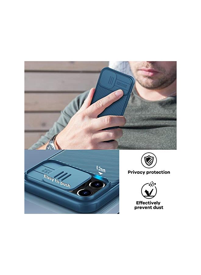 Nillkin Compatible for iPhone 12/12 Pro Case, CamShield Series Case with Slide Camera Cover, Slim Stylish Protective 6.1" - Blue  - Image 4