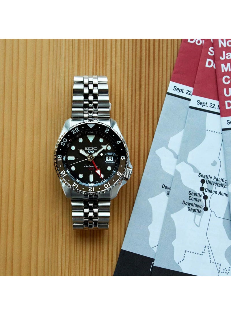 Seiko 5 Sports GMT Automatic Stainless Steel Men's Watch – SSK001K1 – 42.5 mm - Image 1