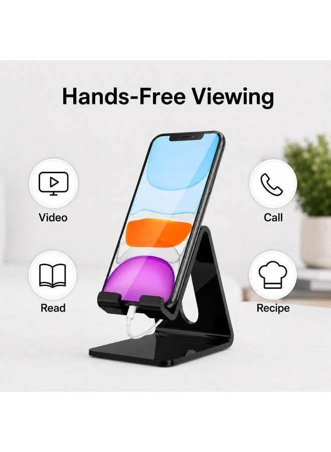 Acrylic Cell Phone Stand, Portable Phone Holder, Clear Phone Stand for Desk, Compatible with Phone16proMax，Phone16plus，Phone17Air，Phone17pro，Phone16pro，Phone16，Phone17promax，Phone17 Phone 12 Pro Max Mini 11 Xr 8 Plus SE, Switch, Android Smartphone, Pad, Desk - Image 3