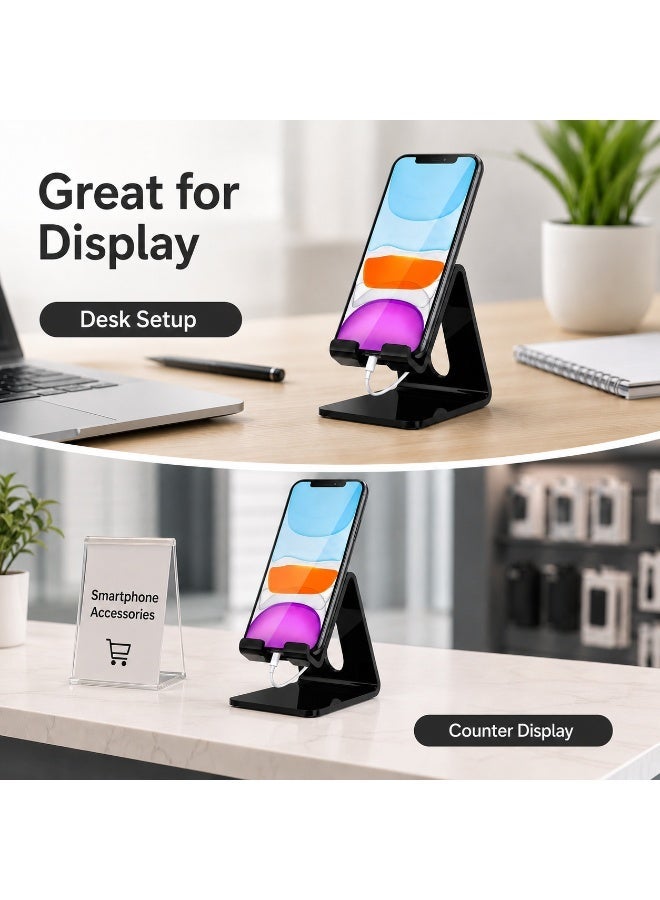 Acrylic Cell Phone Stand, Portable Phone Holder, Clear Phone Stand for Desk, Compatible with Phone16proMax，Phone16plus，Phone17Air，Phone17pro，Phone16pro，Phone16，Phone17promax，Phone17 Phone 12 Pro Max Mini 11 Xr 8 Plus SE, Switch, Android Smartphone, Pad, Desk - Image 2