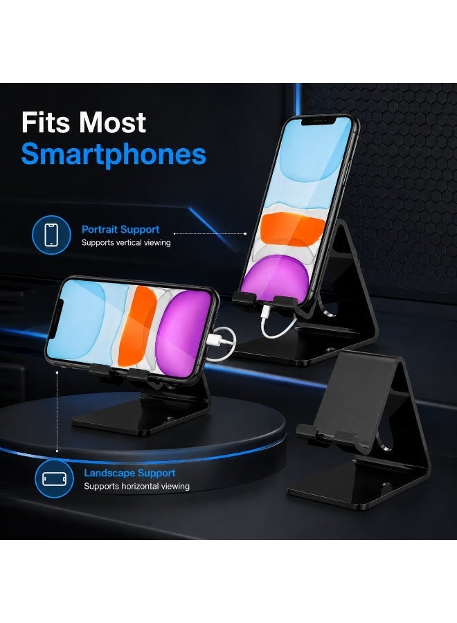 Acrylic Cell Phone Stand, Portable Phone Holder, Clear Phone Stand for Desk, Compatible with Phone16proMax，Phone16plus，Phone17Air，Phone17pro，Phone16pro，Phone16，Phone17promax，Phone17 Phone 12 Pro Max Mini 11 Xr 8 Plus SE, Switch, Android Smartphone, Pad, Desk - Image 4