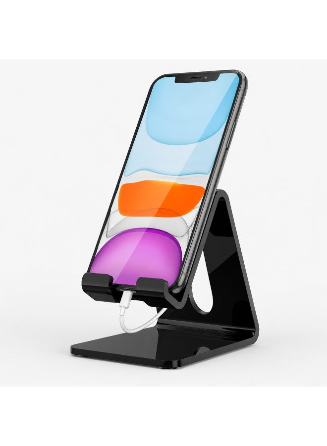 Acrylic Cell Phone Stand, Portable Phone Holder, Clear Phone Stand for Desk, Compatible with Phone16proMax，Phone16plus，Phone17Air，Phone17pro，Phone16pro，Phone16，Phone17promax，Phone17 Phone 12 Pro Max Mini 11 Xr 8 Plus SE, Switch, Android Smartphone, Pad, Desk - Image 1