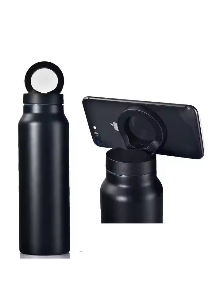 MHD 304 Stainless Steel Thermos Cup 24oz Magnetic Mobile Phone Holder Sports Kettle  - Image 1