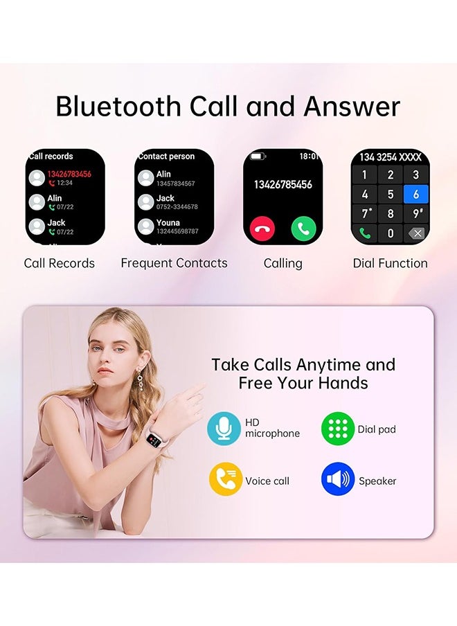 RollsTimi  Smart Watch for Men and Women with Pink Case, 1.83" Fitness Tracker, Heart Rate Monitor/Sleep Tracker/Pedometer, 100+ Sport Modes, Compatible with Android & iOS  - Image 5