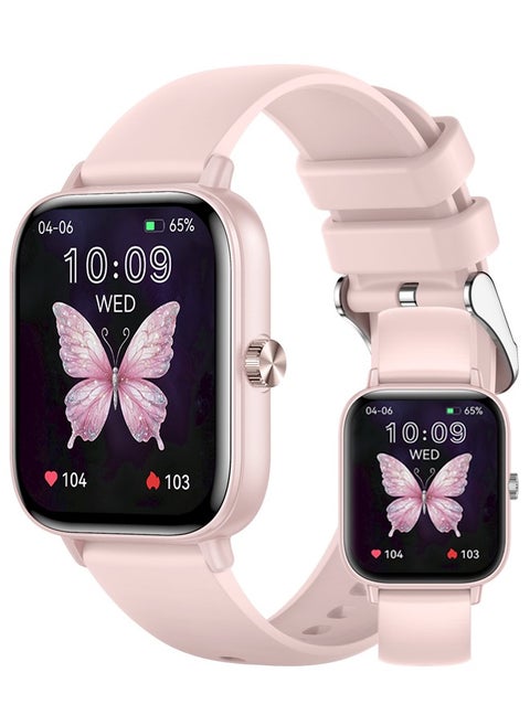 Smart Watch for Men and Women with Pink Case, 1.83" Fitness Tracker, Heart Rate Monitor/Sleep Tracker/Pedometer, 100+ Sport Modes, Compatible with Android & iOS