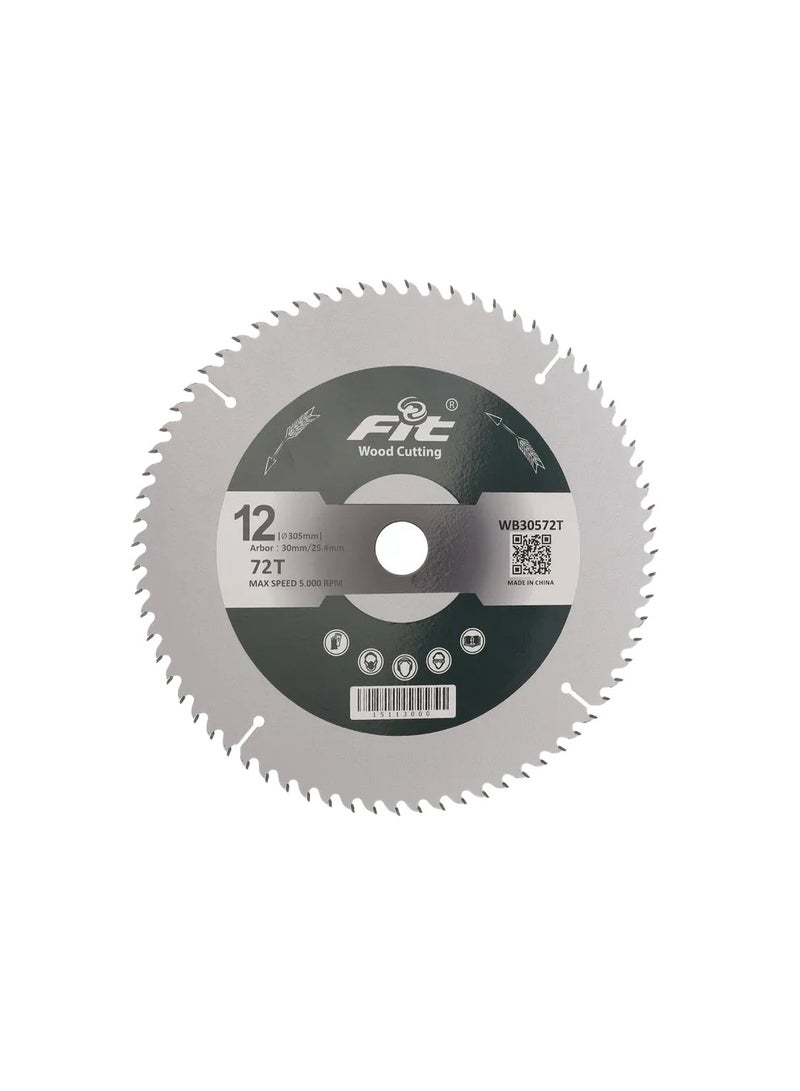 فيت صنية خشب 12" – 72 سنة – 3.2 مم – فتحة 30/25.4 مم – FIT – WB30572T – 15113000