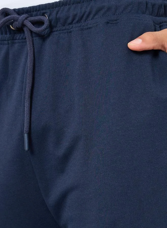 Styli  Men Straight Leg Terry Tonal Embroidery Joggers for Men | Best Price UAE