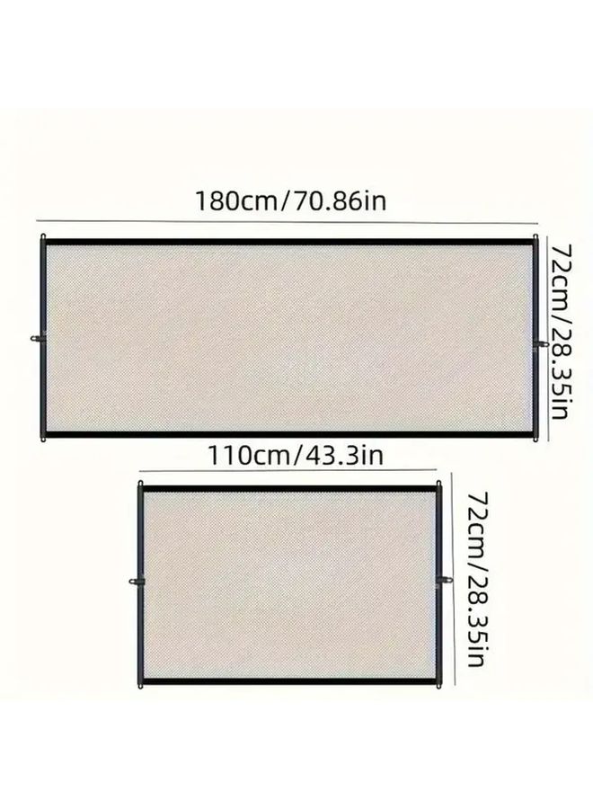 Foldable Pet Barrier Breathable Nylon Mesh Dog Gate For Stairs Doorways Easy Setup No Hole Installation Small - Image 3