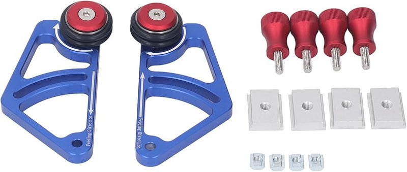 Aluminum Alloy Woodworking Bearing Roller Feeder Adjustable Height Shockproof Double Roller For Table Saw Band Saw - Image 2