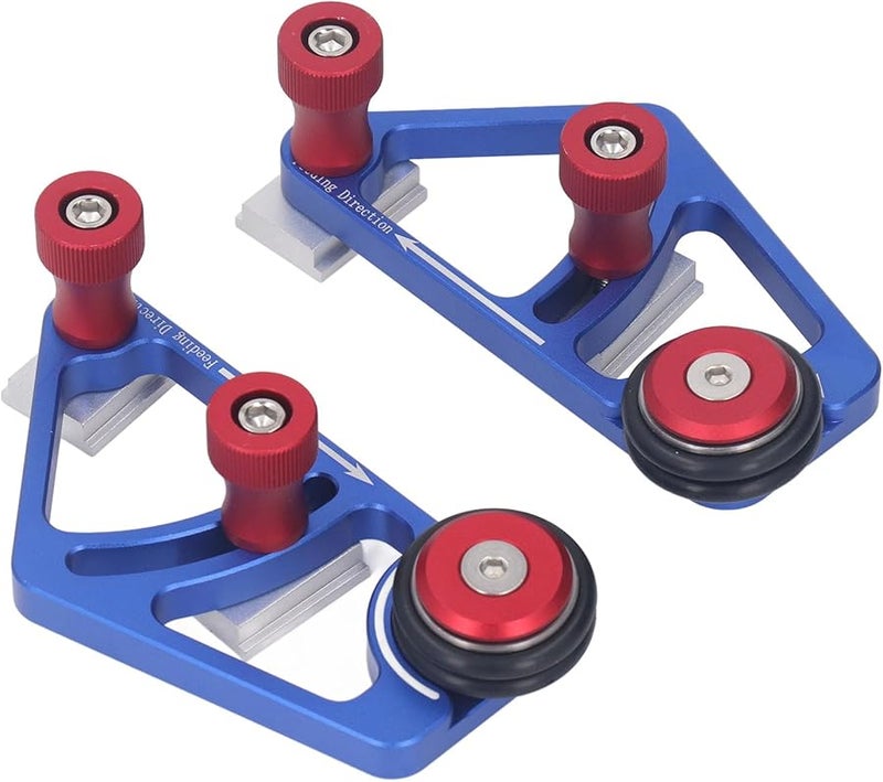 Aluminum Alloy Woodworking Bearing Roller Feeder Adjustable Height Shockproof Double Roller For Table Saw Band Saw - Image 5