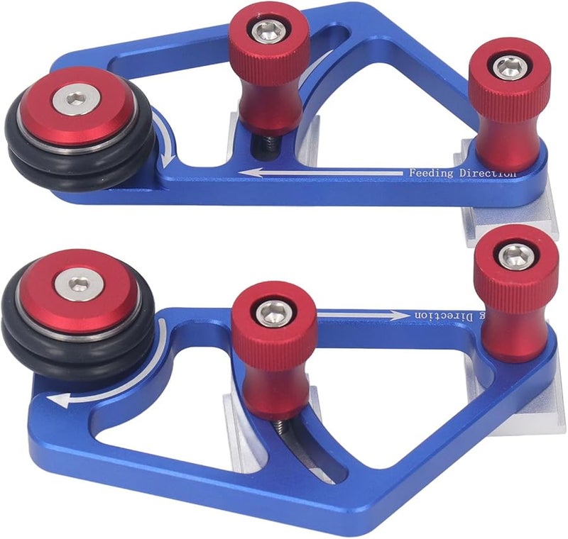 Aluminum Alloy Woodworking Bearing Roller Feeder Adjustable Height Shockproof Double Roller For Table Saw Band Saw - Image 4