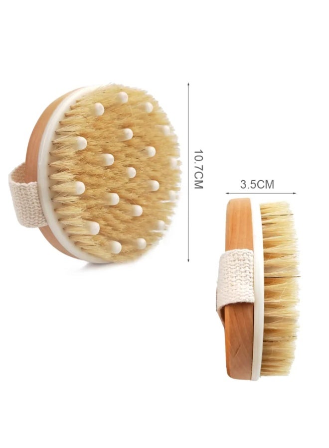 Jagravo Bath Shower Dry Skin Body Brush Wood Brush Natural Bristle - Image 2