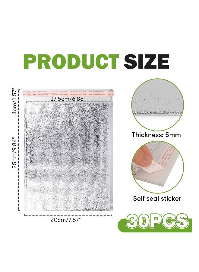 100 Pcs Reusable Insulation Bags, Self-seal Thermal Box, Liners Metalized Box Liners Lunch Food Box Packing, Pouches Insulation Lining Waterproof Insulation Grocery Delivery Package - Image 3