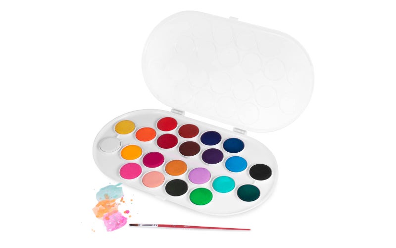 Jovi - Watercolor Paint + Brush Set, 22 tabs of 30mm, Bright and Intense Colors, Easy to dilute with Water and Quick Drying Paint, Gluten Free (830/22) - Image 3