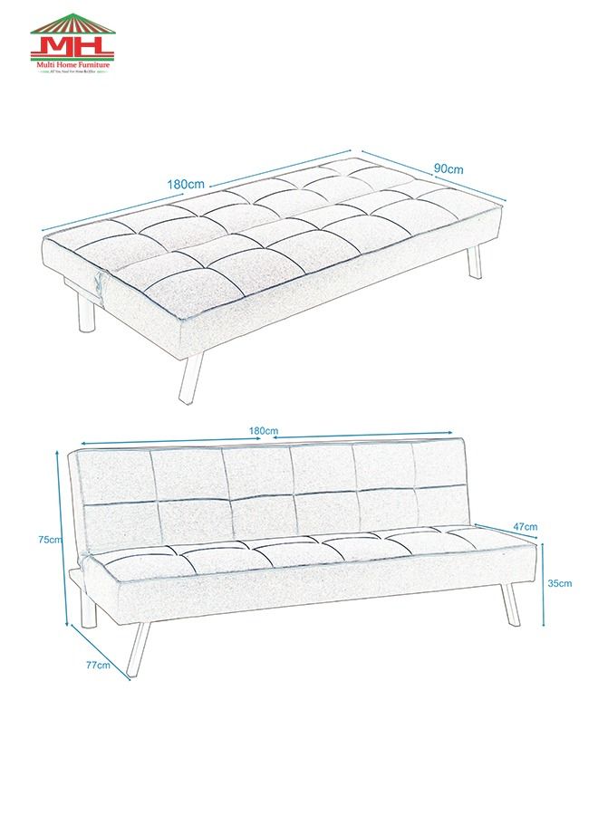 Multi Home Furniture Modern Design Sofa cum Bed Or 3 seater Sofa Is Foldable For Living Room MH-124SB-BROWN - Image 3