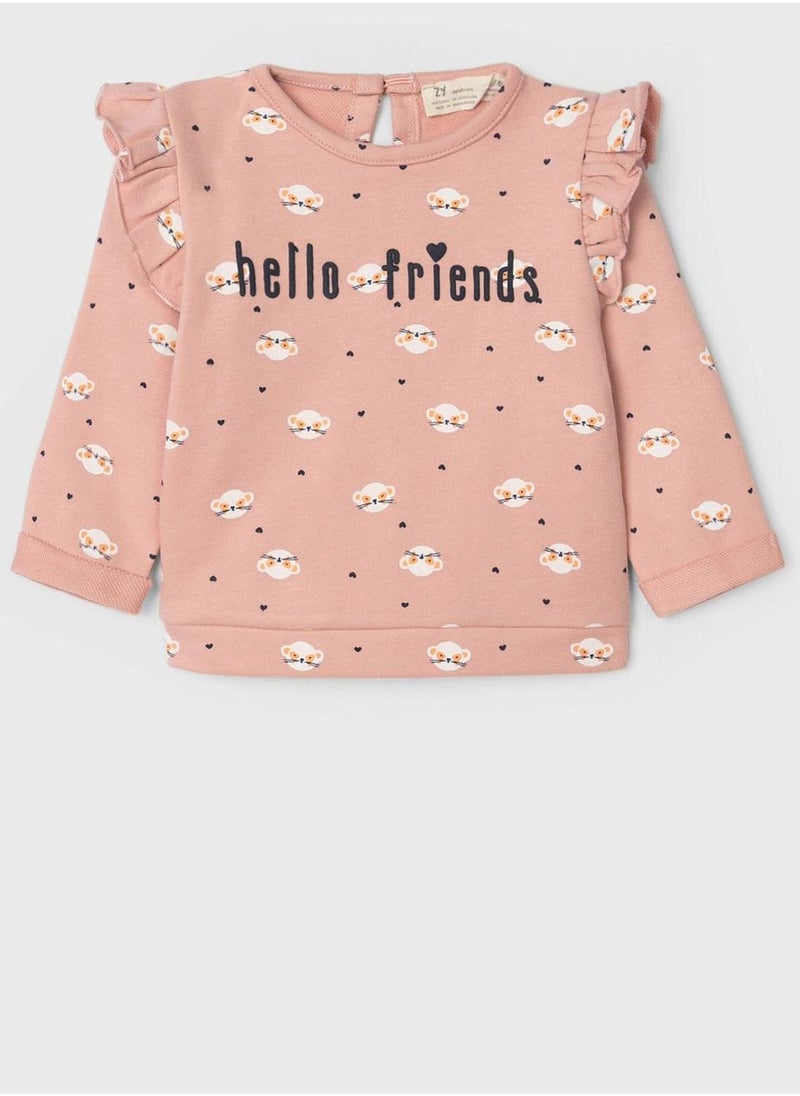 Zippy Infant Ruffle Printed Sweatshirt - Image 1