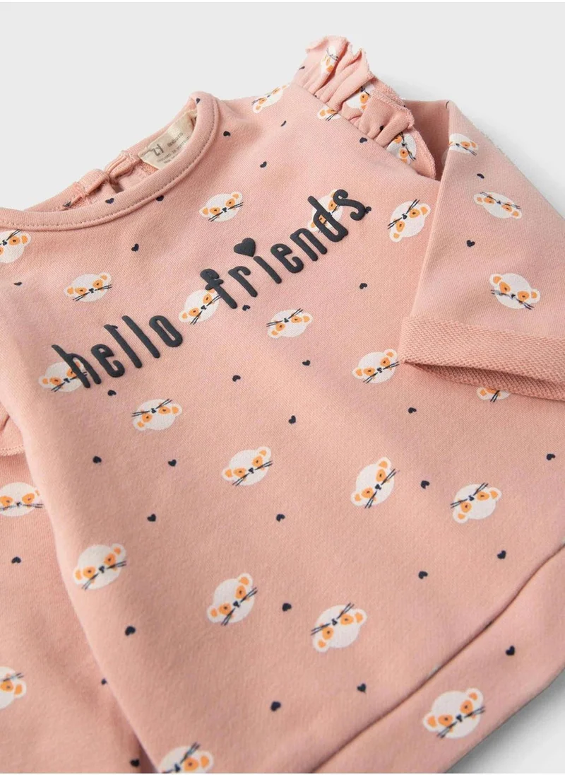 Zippy Infant Ruffle Printed Sweatshirt