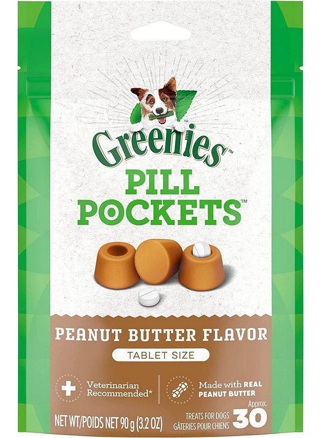 Greenies Pill Pockets Soft Dog Treats, Peanut Butter, Tablet, 3.2 Oz. (Pack Of 6) - Image 1