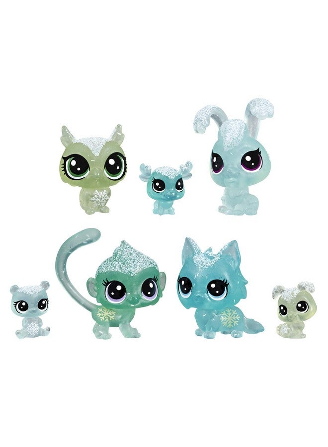 Littlest Pet Shop Frosted Wonderland Pet Friends Toy, Green Theme, Includes 7 Pets, Ages 4 & Up - Image 1