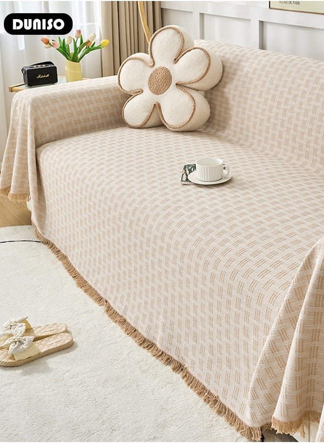 DUNISO - Couch Cover,Weave Sofa Cover for 3 Cushion Couch,Sectional Couch Covers Sofa Chair Slipcover for Home or Workplace Weave Sofa Towel Cover Tablecloth Carpet Throw Blanket For Bed 130*180cm - Image 1