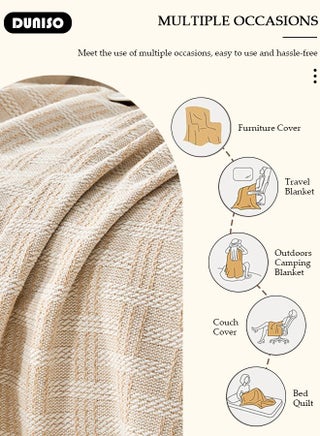 Couch Cover,Weave Sofa Cover for 3 Cushion Couch,Sectional Couch Covers Sofa Chair Slipcover for Home or Workplace Weave Sofa Towel Cover Tablecloth Carpet Throw Blanket For Bed 130*180cm - view 3