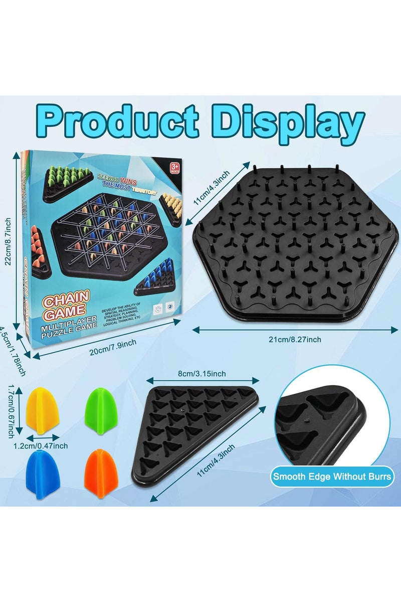 Triangle game with rubber bands, triangle chess game, triangle board games, triangle game, triangle game, triangle chess game for 2 to 4 people