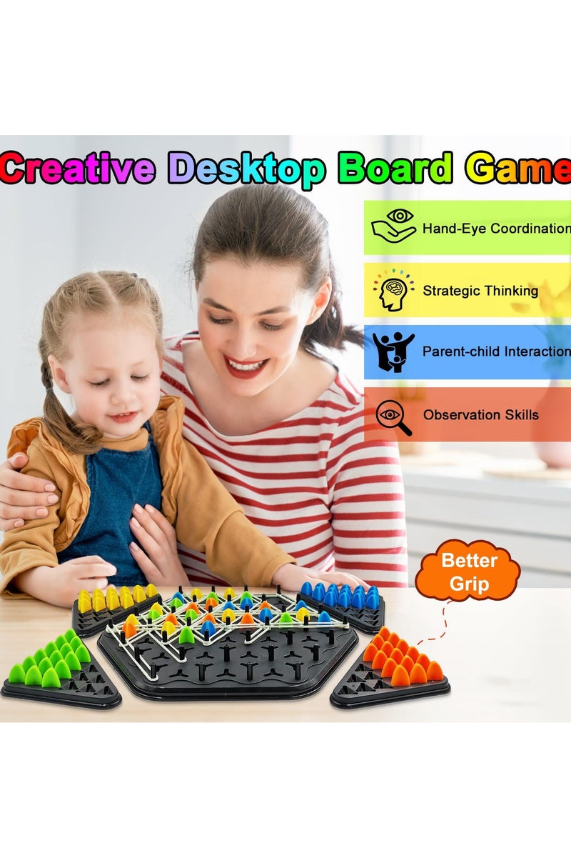 Triangle game with rubber bands, triangle chess game, triangle board games, triangle game, triangle game, triangle chess game for 2 to 4 people